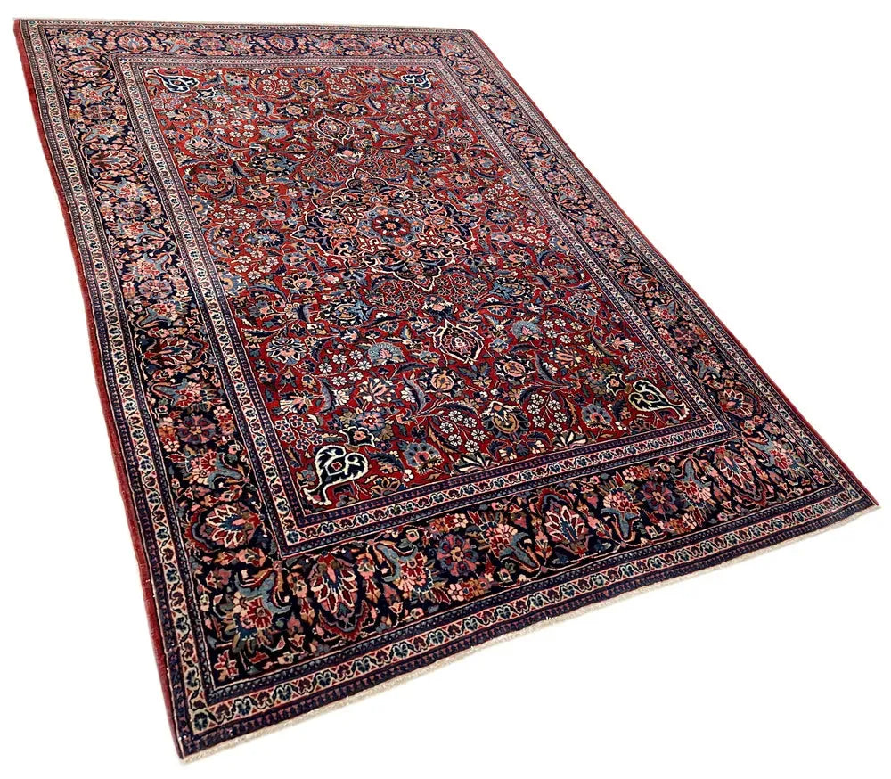 4'2"x6'4" Kashan (s) Hand Knotted