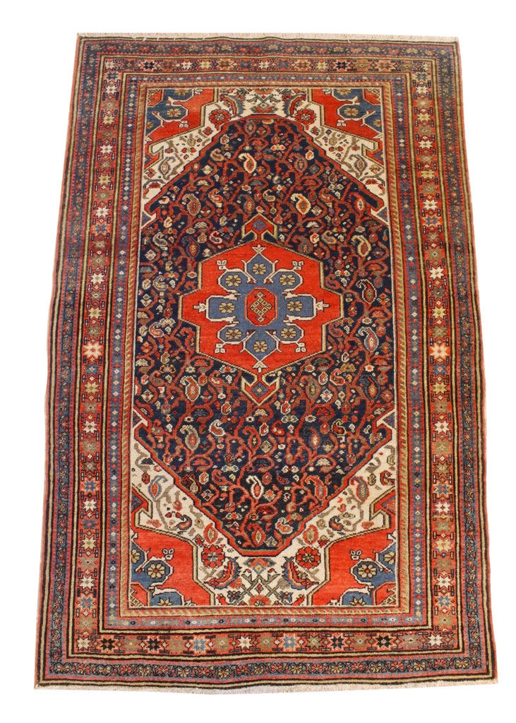 4'2"x6'4" Malayir (s) Hand Knotted