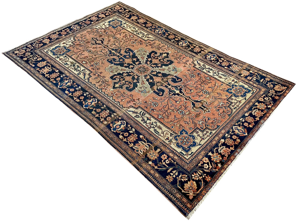 4'2"x6'5" Farahan / Malayir Sarouk (s) Hand Knotted