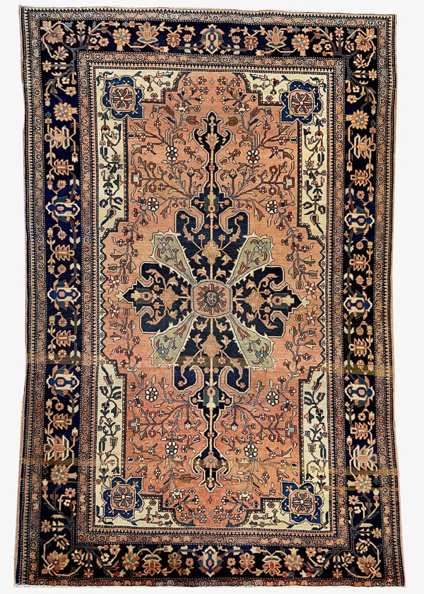 4'2"x6'5" Farahan / Malayir Sarouk (s) Hand Knotted