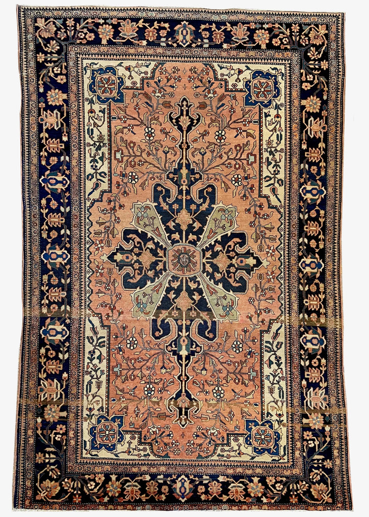 4'2"x6'5" Farahan / Malayir Sarouk (s) Hand Knotted