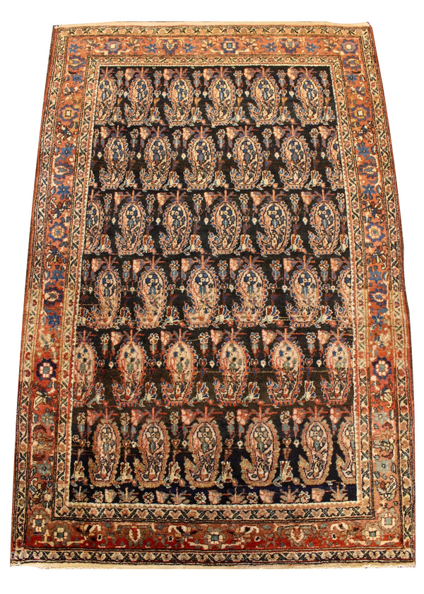 4'2"x6'5" Malayir Hand Knotted