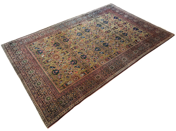 4'2"x6'5" Sarouk Farahan Hand Knotted