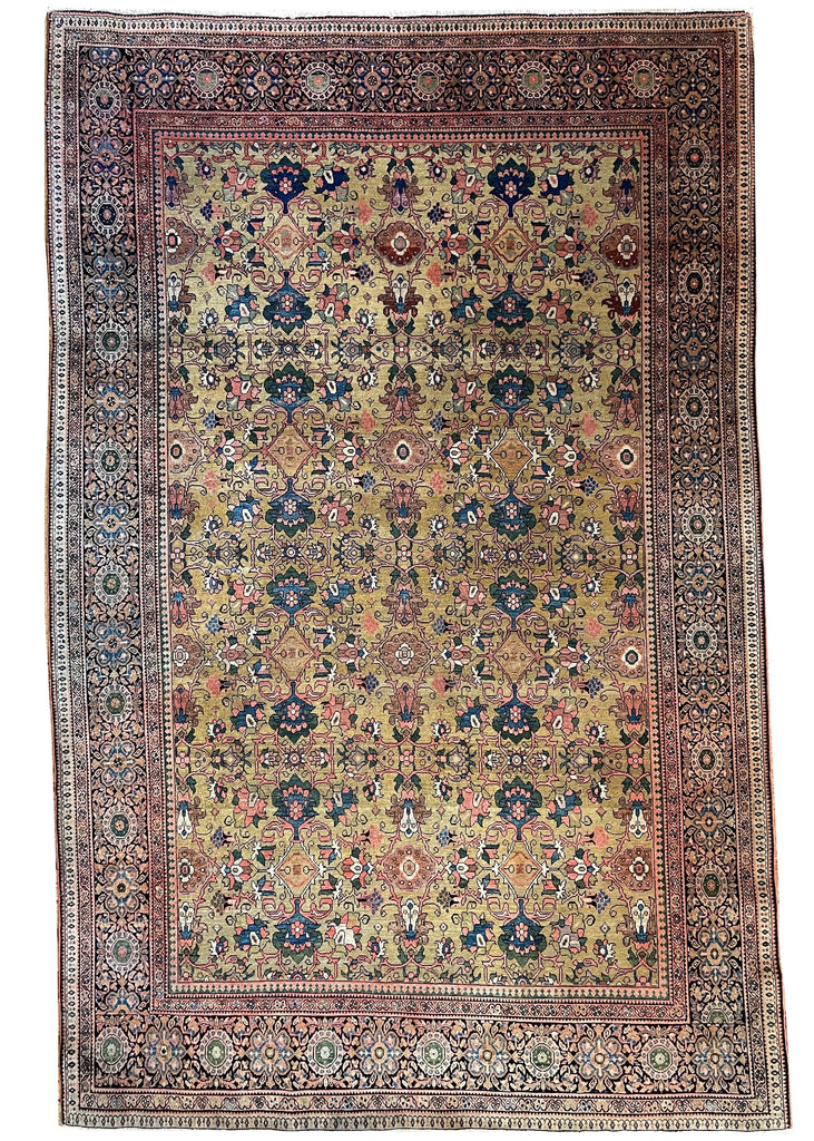 4'2"x6'5" Sarouk Farahan Hand Knotted