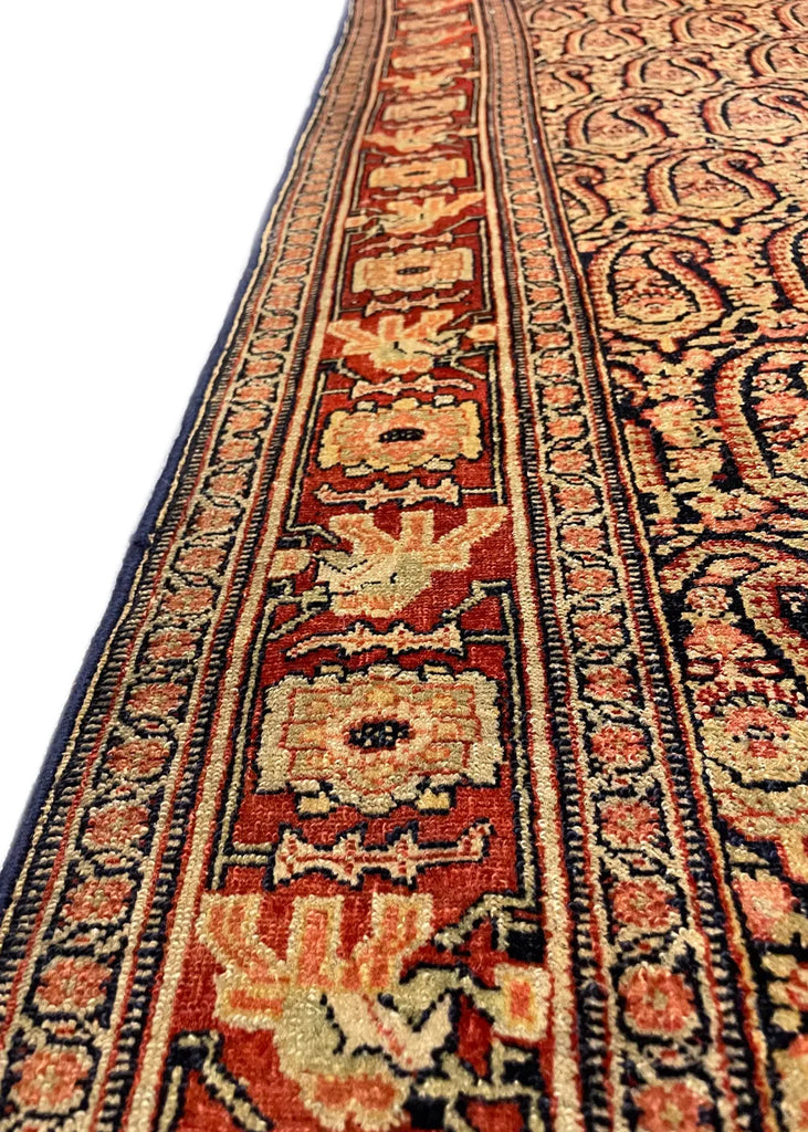 4'2"x6'6" Sennah "Boteh" Hand Knotted