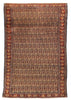 4'2"x6'6" Sennah "Boteh" Hand Knotted