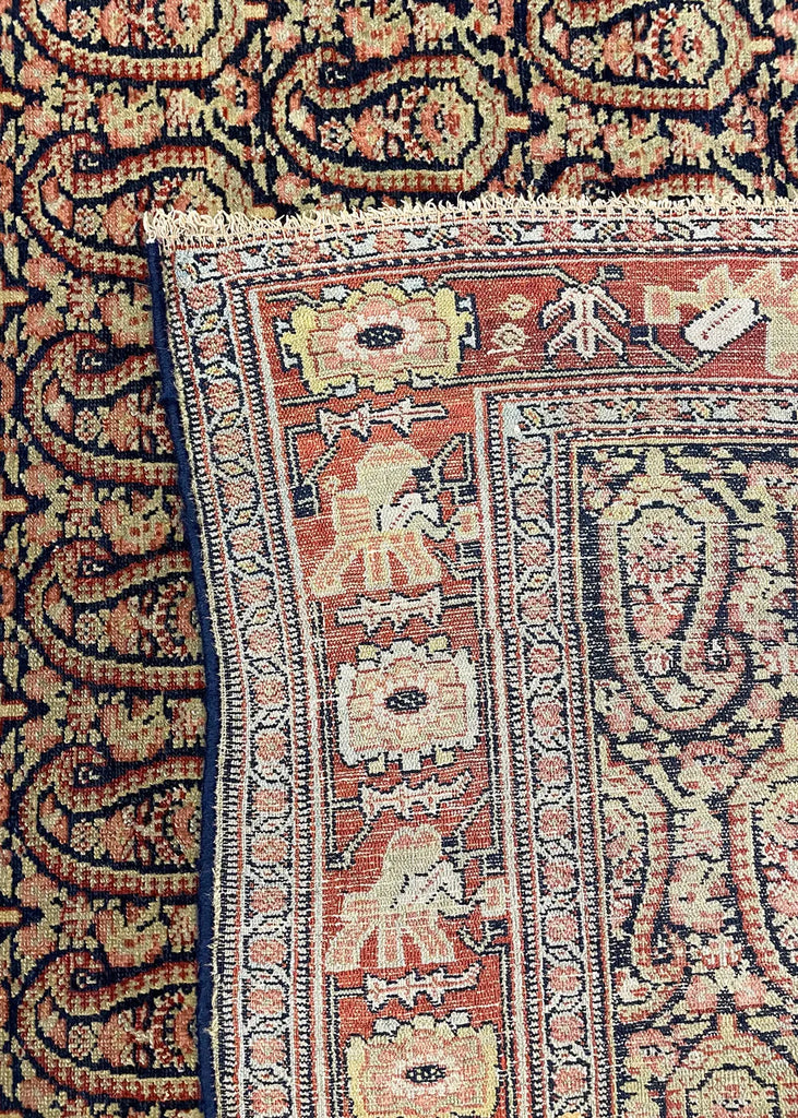 4'2"x6'6" Sennah "Boteh" Hand Knotted