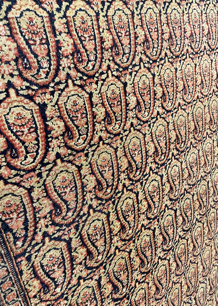 4'2"x6'6" Sennah "Boteh" Hand Knotted