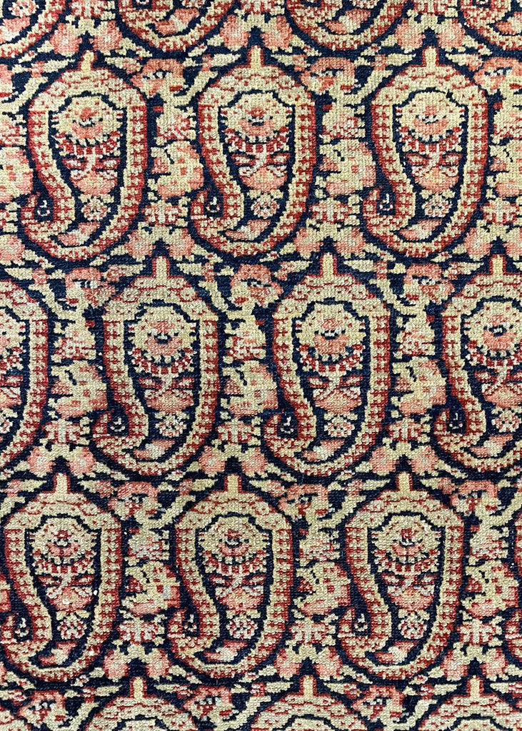 4'2"x6'6" Sennah "Boteh" Hand Knotted