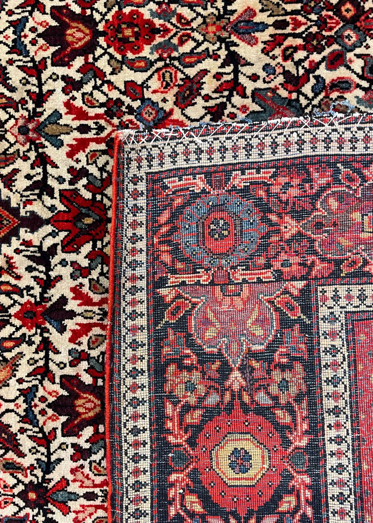 4'2"x6'7" Farahan Sarouk Hand Knotted