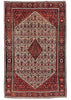 4'2"x6'7" Farahan Sarouk Hand Knotted