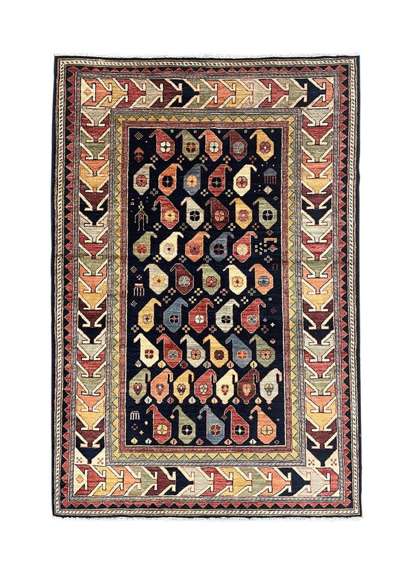 4'2"x6' Genje Hand Knotted