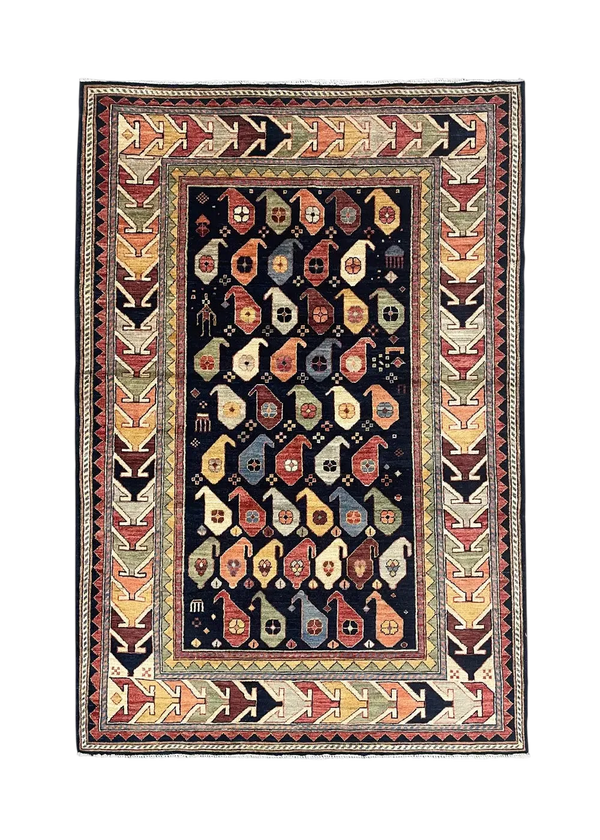 4'2"x6' Genje Hand Knotted