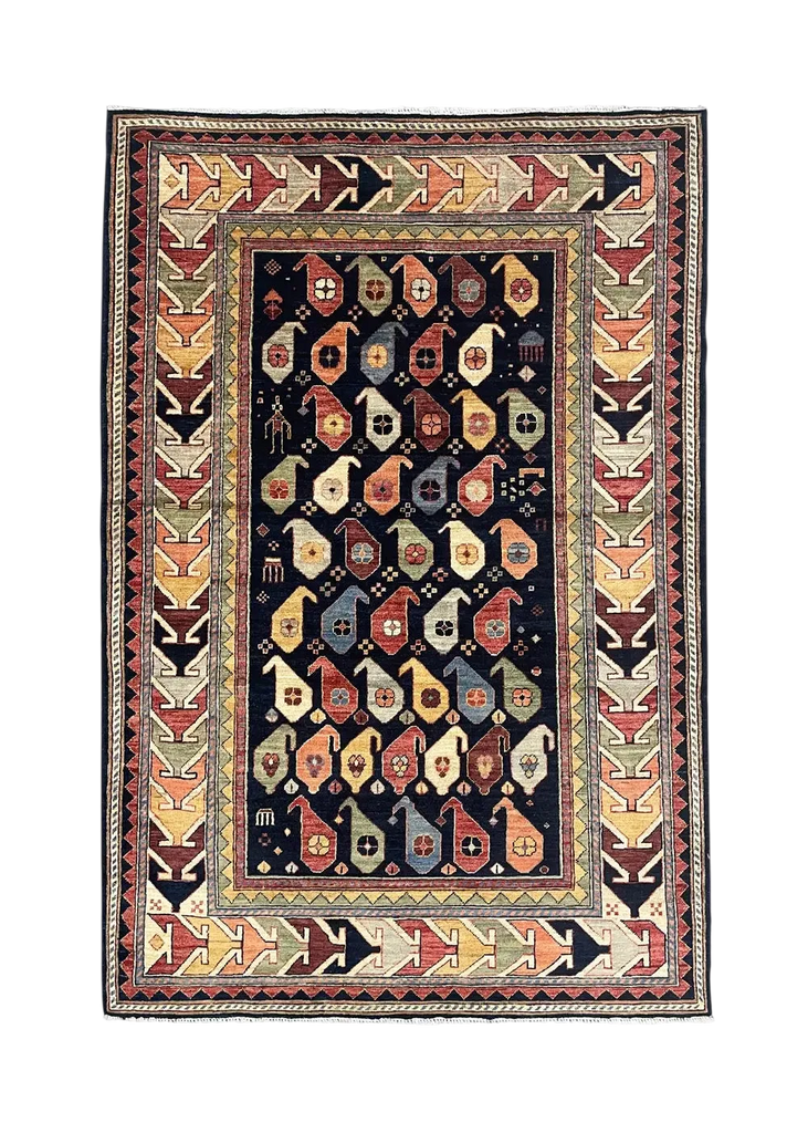 4'2"x6' Genje Hand Knotted