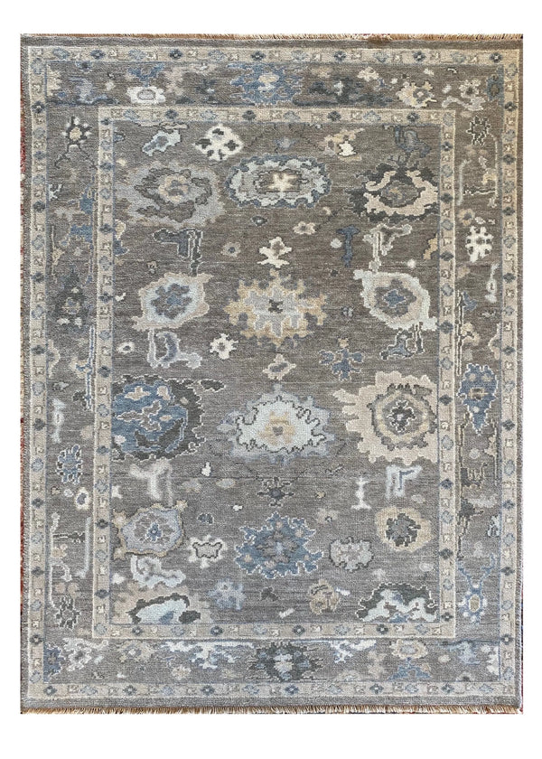 4'2"x6 Oushak Hand Knotted