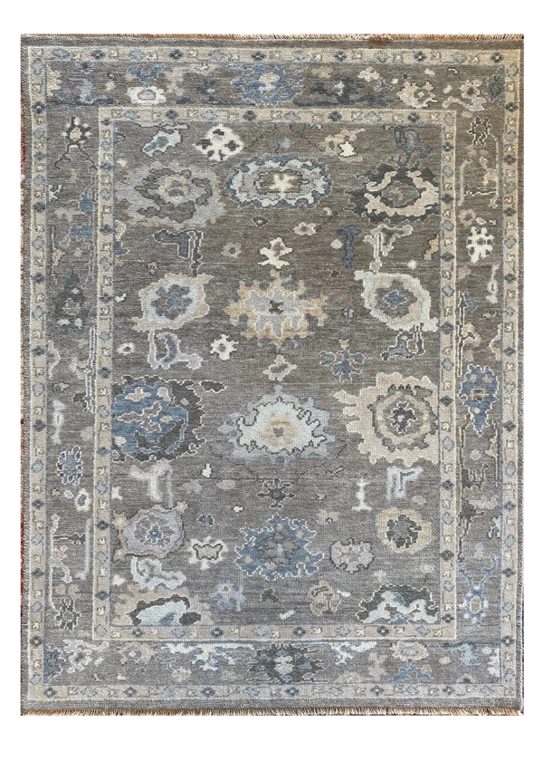 4'2"x6 Oushak Hand Knotted