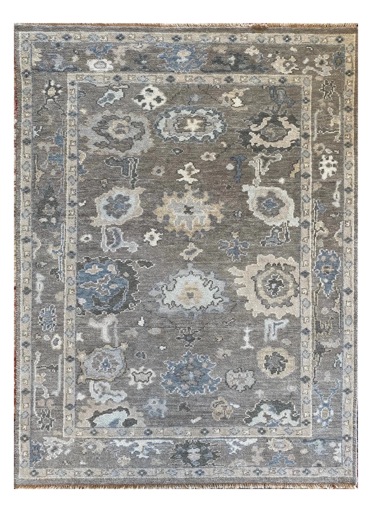 4'2"x6 Oushak Hand Knotted