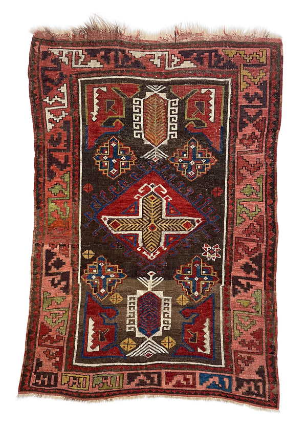 4'3"x6'1" Karapinar Hand Knotted