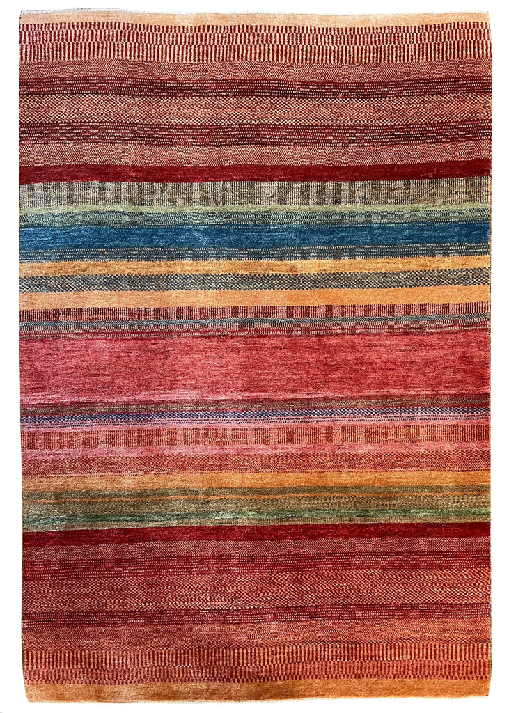 4'3"x6'3" Kashkuli Gabbeh Hand Knotted