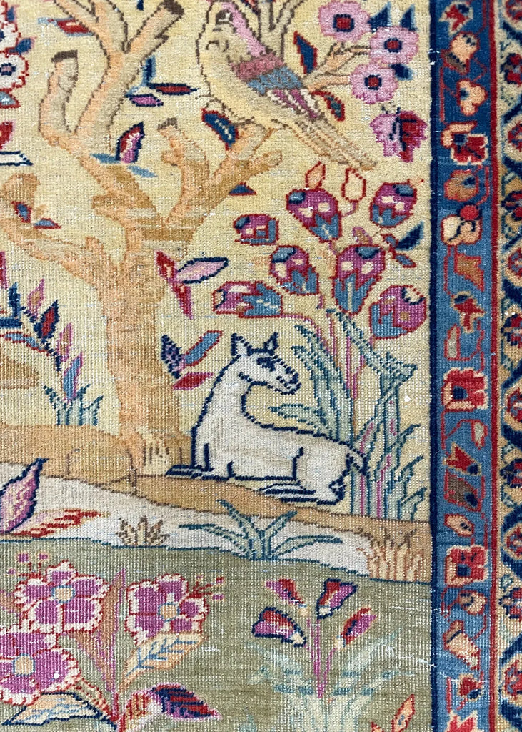 4'3"x6'4" Manchester Kashan Hand Knotted