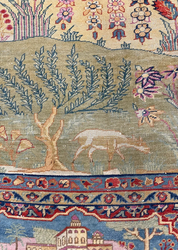 4'3"x6'4" Manchester Kashan Hand Knotted