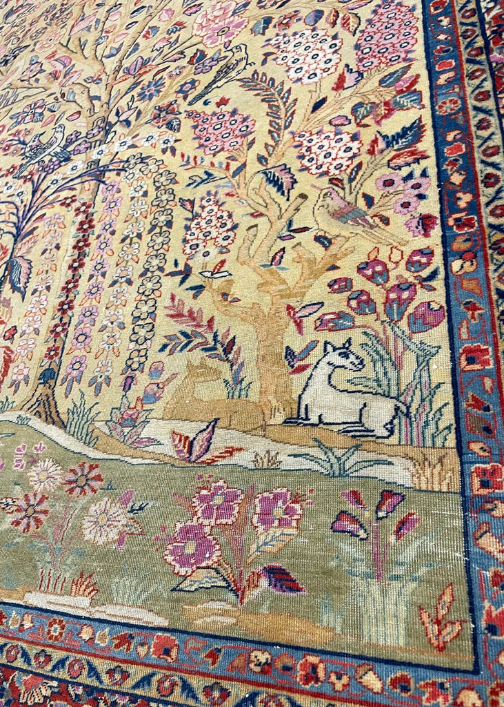 4'3"x6'4" Manchester Kashan Hand Knotted