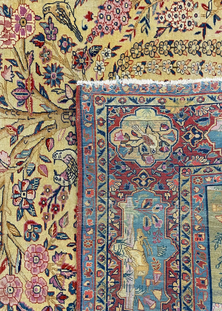 4'3"x6'4" Manchester Kashan Hand Knotted