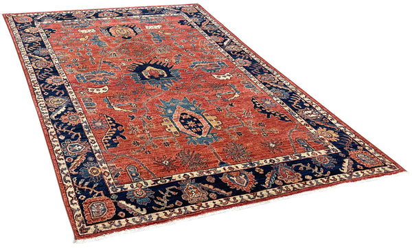 4'3"x6'4" Serapi Hand Knotted