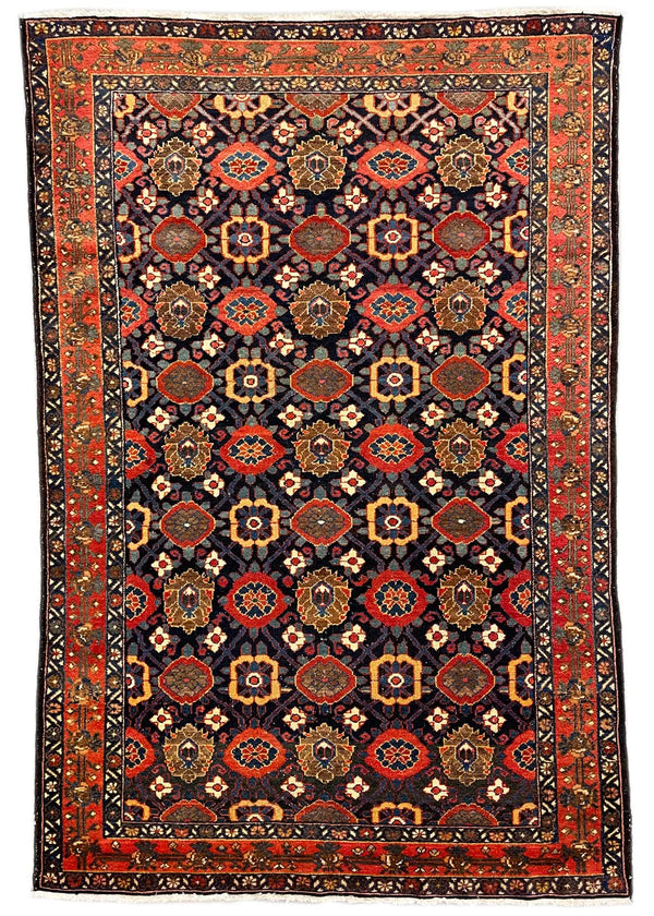 4'3"x6'5" Baktiari Hand Knotted