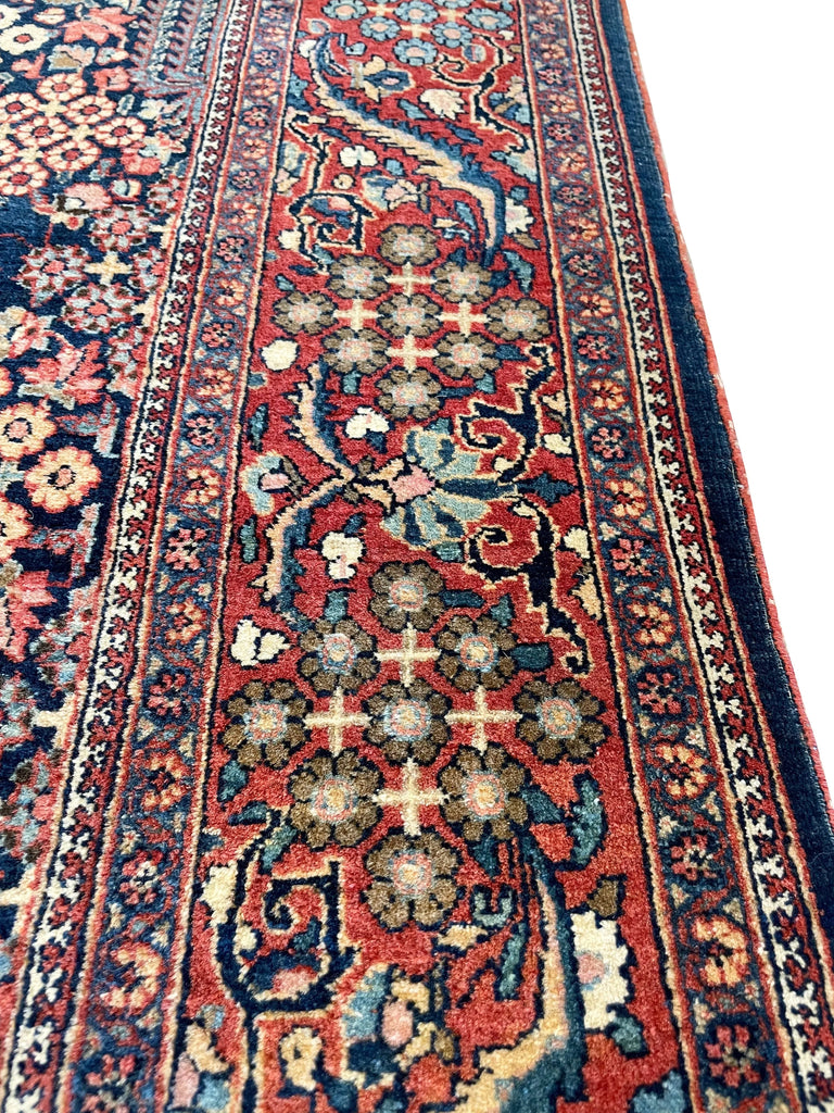 4'3"x6'6" Kashan Hand Knotted