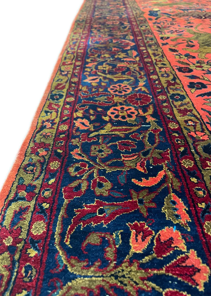 4'3"x6'8" Kashan Hand Knotted