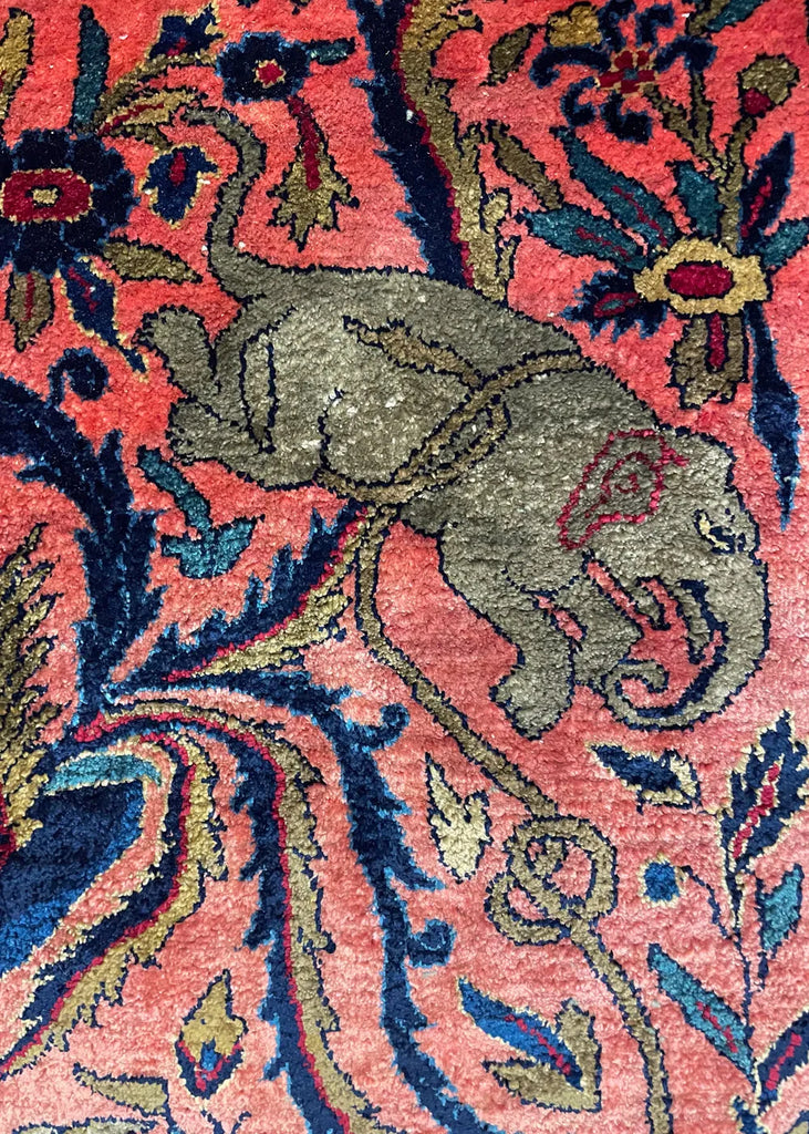 4'3"x6'8" Kashan Hand Knotted