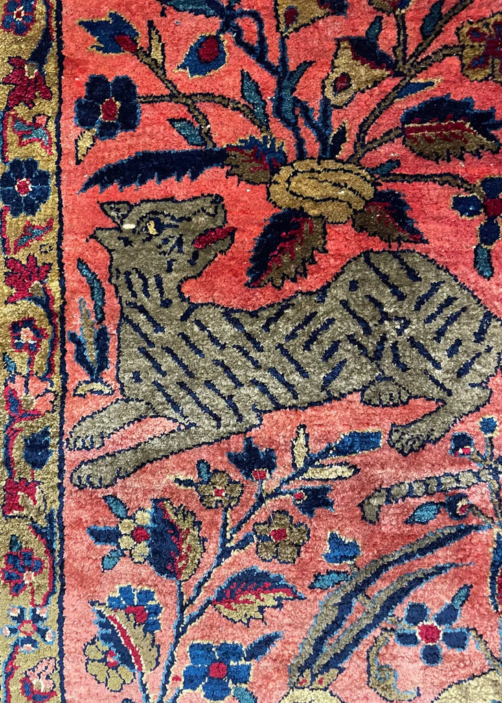 4'3"x6'8" Kashan Hand Knotted
