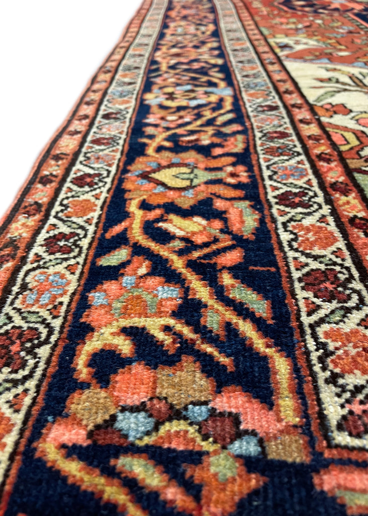 4'3"x6'9" Farahan Sarouk Hand Knotted