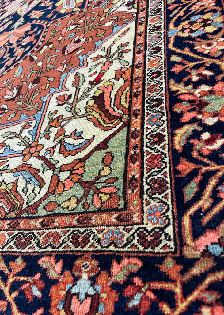 4'3"x6'9" Farahan Sarouk Hand Knotted