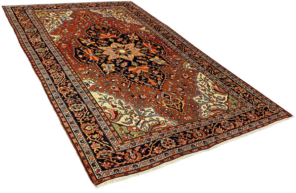 4'3"x6'9" Farahan Sarouk Hand Knotted