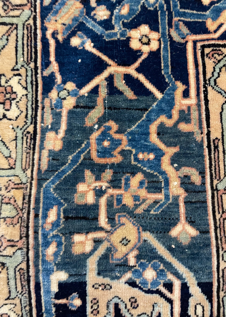 4'3"x6'9" Mohtasham Kashan Hand Knotted