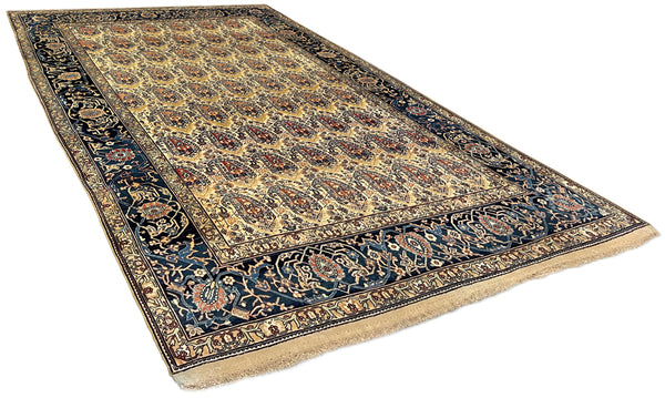 4'3"x6'9" Mohtasham Kashan Hand Knotted