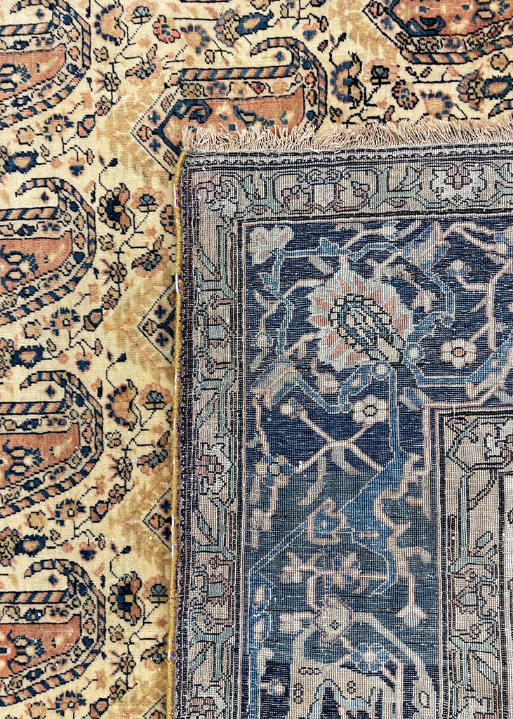 4'3"x6'9" Mohtasham Kashan Hand Knotted