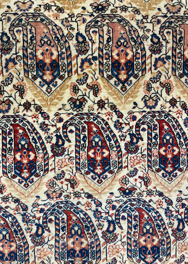 4'3"x6'9" Mohtasham Kashan Hand Knotted