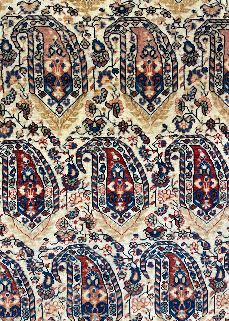 4'3"x6'9" Mohtasham Kashan Hand Knotted