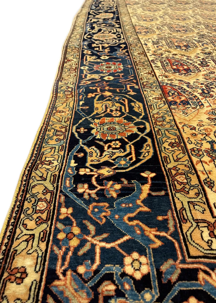 4'3"x6'9" Mohtasham Kashan Hand Knotted
