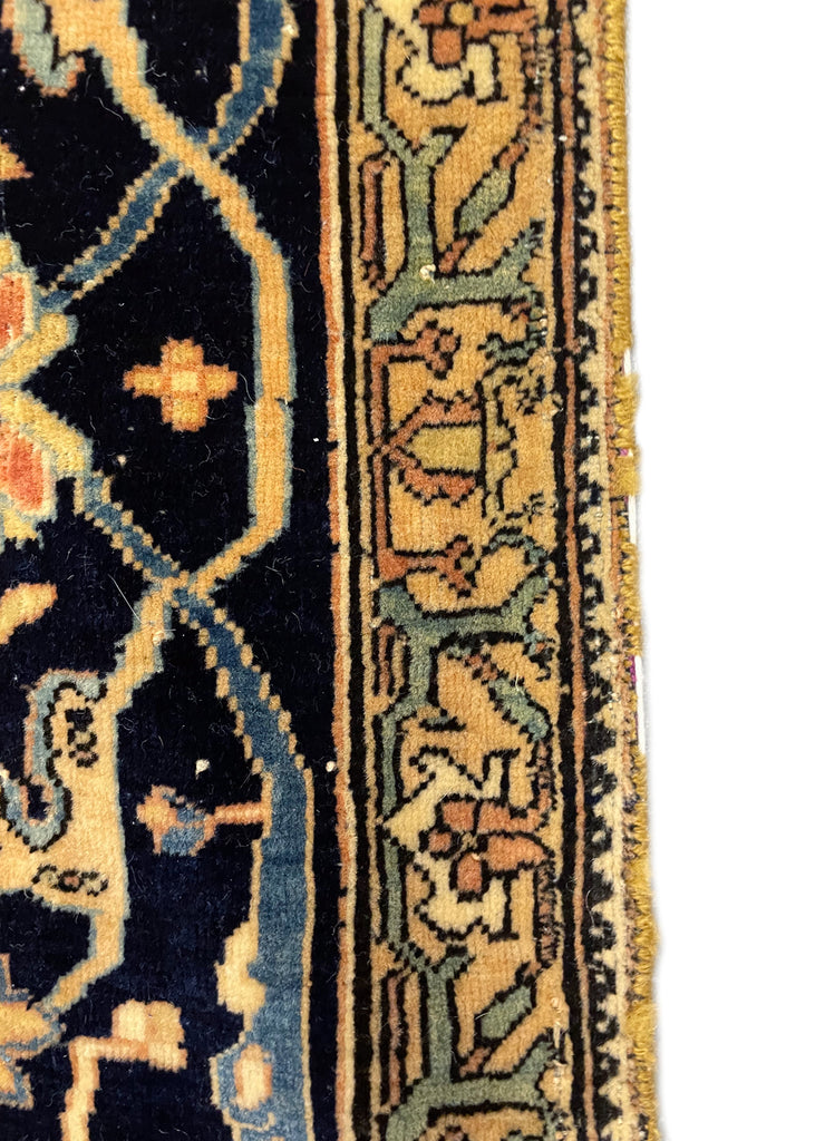 4'3"x6'9" Mohtasham Kashan Hand Knotted