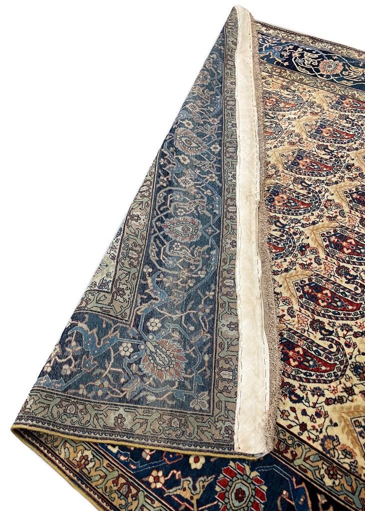 4'3"x6'9" Mohtasham Kashan Hand Knotted
