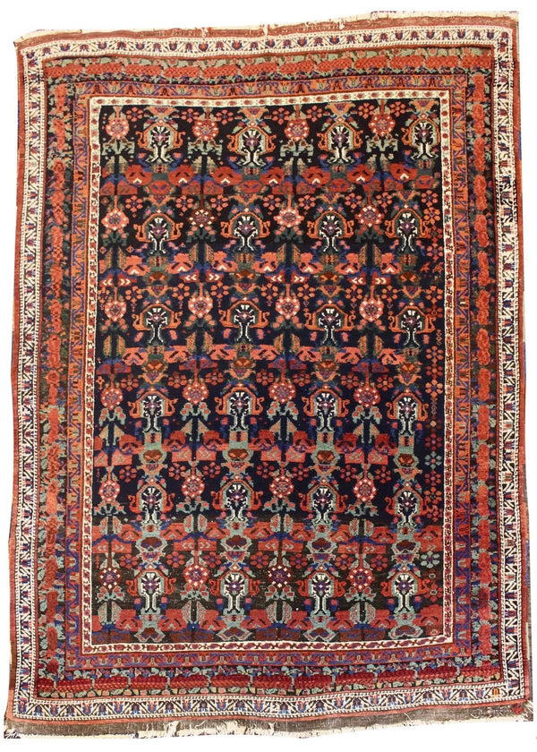 4'3x6' Afshar Hand Knotted