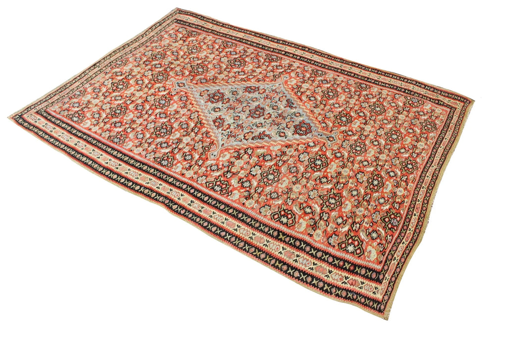 4'3x6' Sennah Kilim Hand Knotted