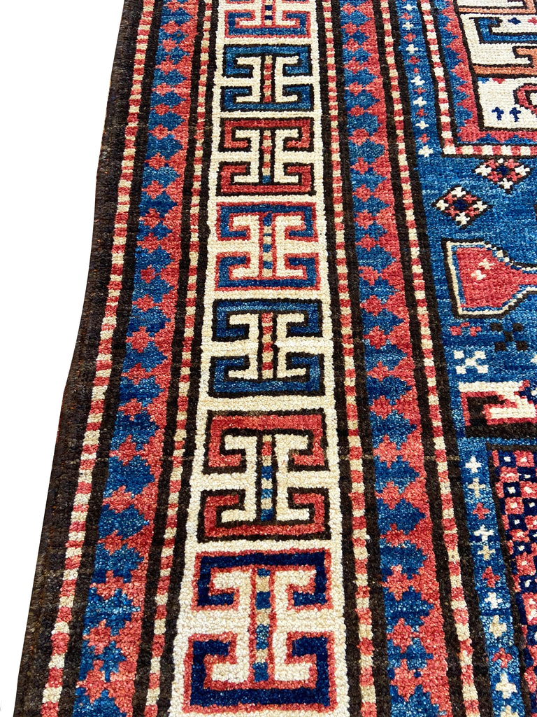 4'3"x7'2" Kazak Hand Knotted