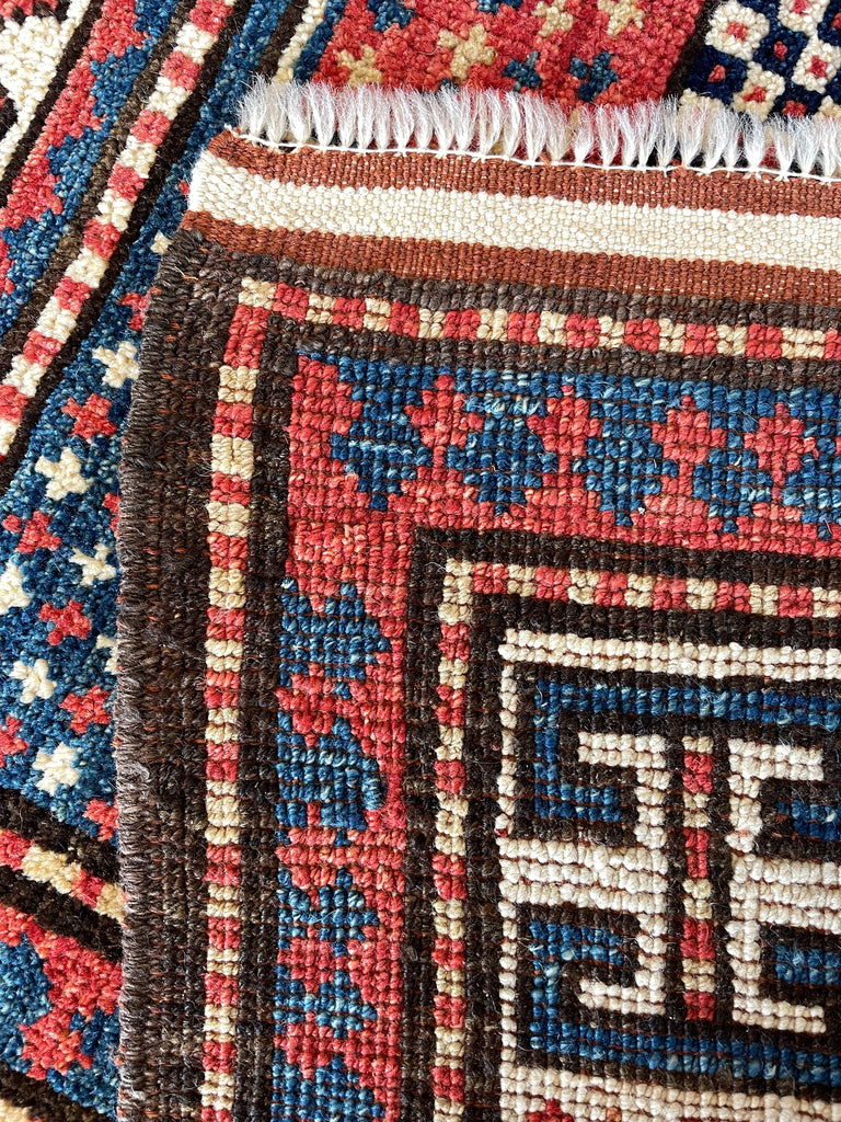 4'3"x7'2" Kazak Hand Knotted