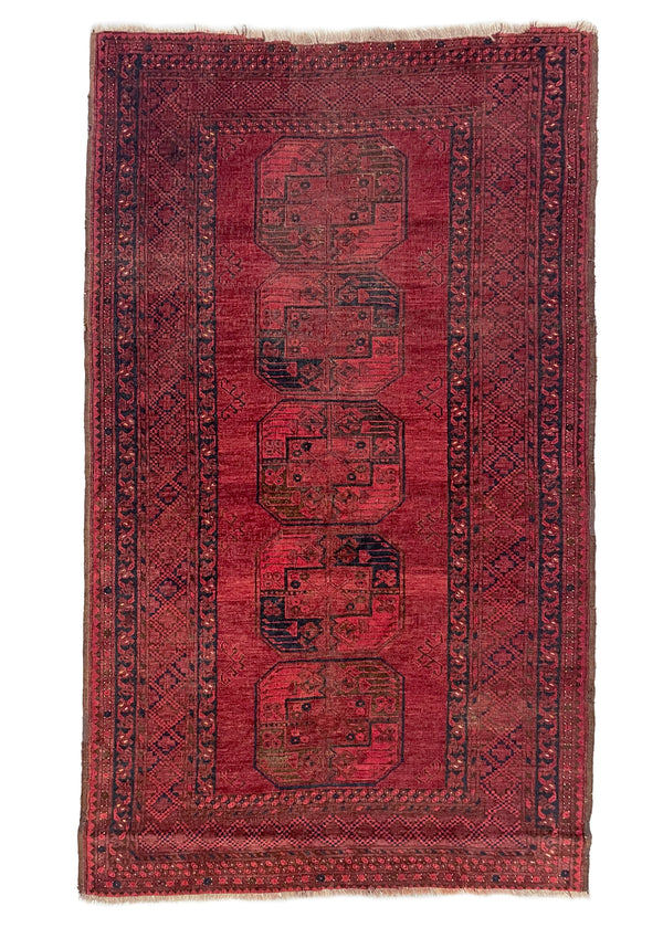 4'3"x7' Taghan Daulatabad Hand Knotted