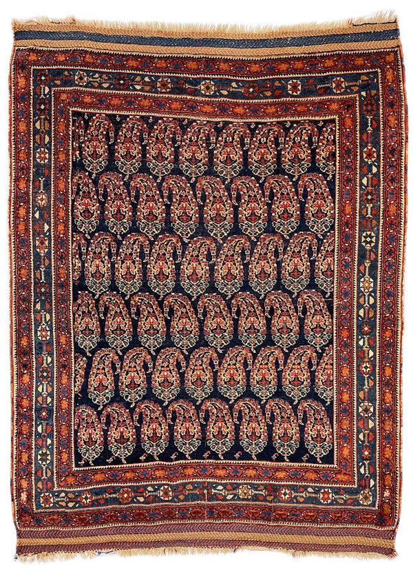 4'4"x5'2" Afshar Masanad Hand Knotted